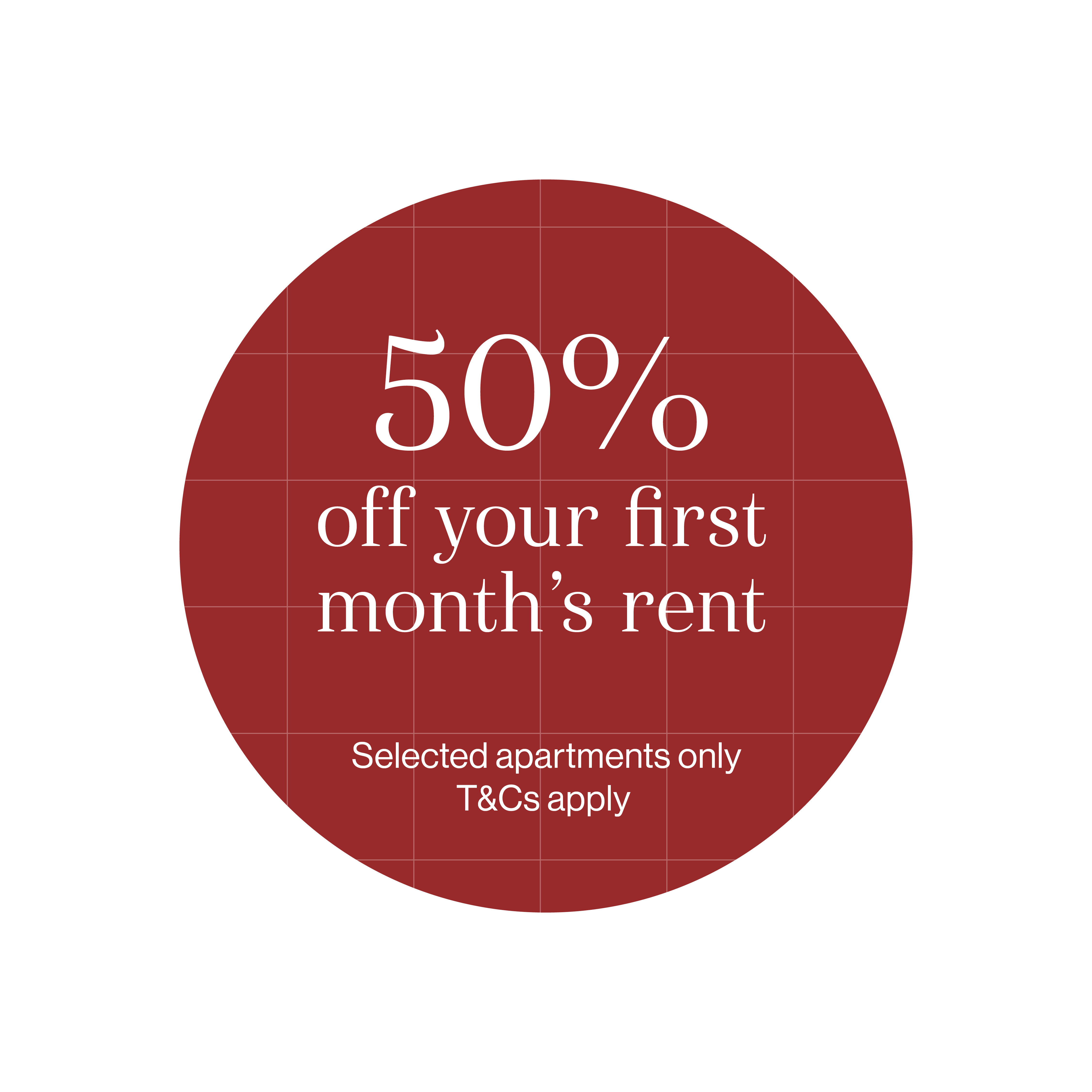 Hove Gardens 50% Off First Months Rent. Terms and Conditions apply.